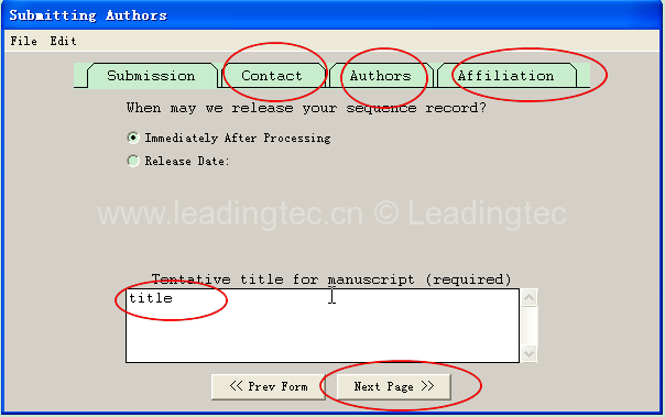 向NCBI提交藻種DNA序列