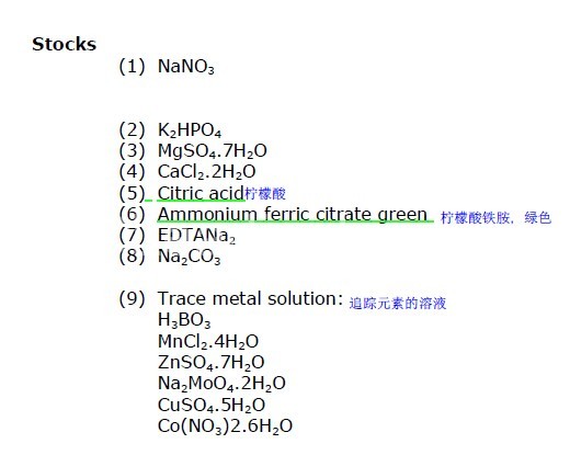 bg11培養(yǎng)基母液組成